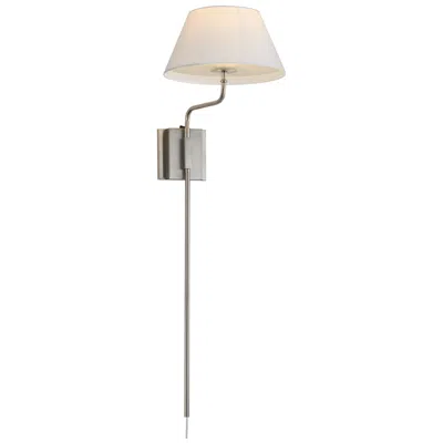 Maxim Dunbridge 39 1/4" Off White Linen/polished Nickel 1-light Wall Sconce