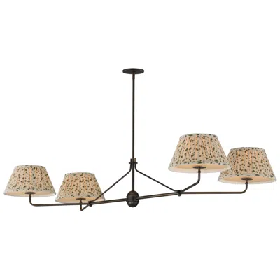 Maxim Dunbridge  62" Olive White/antique Bronze 4-light Chandelier In Neutral