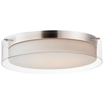 Maxim Duo 16" Wide Satin Nickel Led Ceiling Light