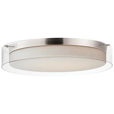 Maxim Duo 19 3/4" Wide Satin Nickel Led Round Ceiling Light