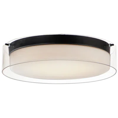 Maxim Duo 1-light 16" Wide Black Flush Mount Light