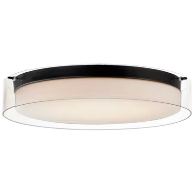 Maxim Duo 1-light 19.75" Wide Black Flush Mount Light