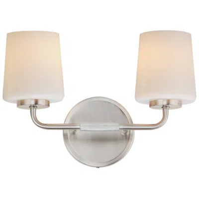 Maxim Durham 13 3/4" Wide Satin Nickel 2-light Bath Vanity