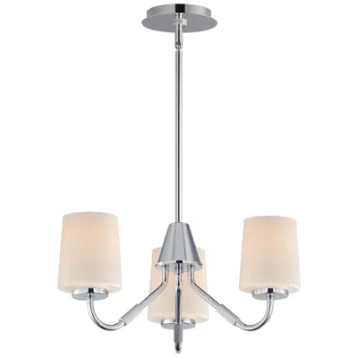 Maxim Durham 18 1/2" Wide Polished Chrome 3-light Chandelier