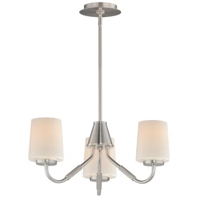 Maxim Durham 18 1/2" Wide Satin Nickel 3-light Chandelier
