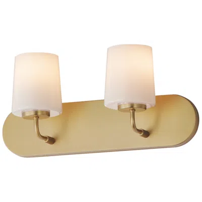 Maxim Durham 18" Wide Natural Aged Brass 2-light Strip Bath Vanity