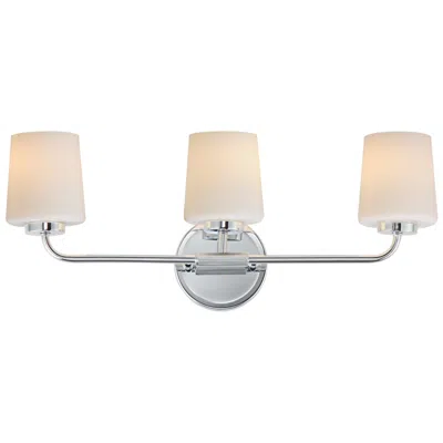 Maxim Durham 23" Wide Polished Chrome 3-light Bath Vanity In Multi