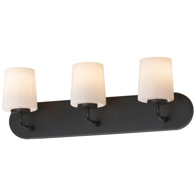 Maxim Durham 24" Wide Black 3-light Strip Bath Vanity