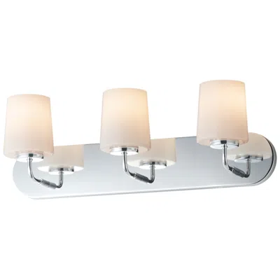Maxim Durham 24" Wide Polished Chrome 3-light Strip Bath Vanity
