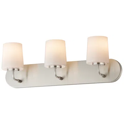 Maxim Durham 24" Wide Satin Nickel 3-light Strip Bath Vanity