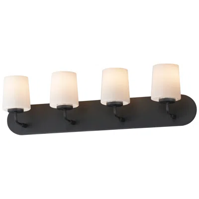 Maxim Durham 30" Wide Black 4-light Strip Bath Vanity
