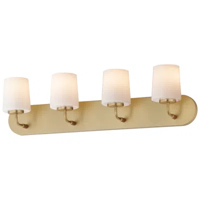 Maxim Durham 30" Wide Natural Aged Brass 4-light Bath Light