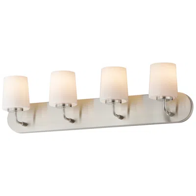 Maxim Durham 30" Wide Satin Nickel 4-light Strip Bath Vanity