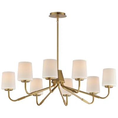 Maxim Durham 34" Wide Natural Aged Brass 8-light Chandelier