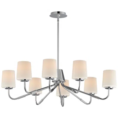 Maxim Durham 34" Wide Polished Chrome 8-light Chandelier