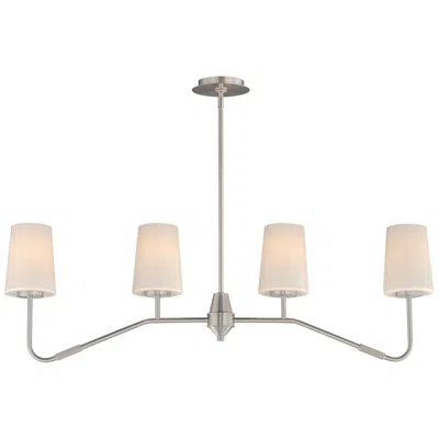 Maxim Durham 38 1/2" Satin Nickel 4-light Linear Chandelier