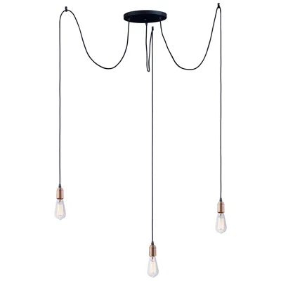 Maxim Early Electric 11 3/4" Wide Black Multi-light Pendant