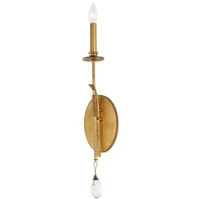Maxim Eden 26" High Charcoal Gold Leaf Wall Sconce