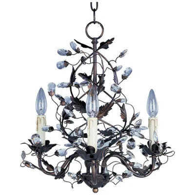 Maxim Elegante 18 1/2"w Oil-rubbed Bronze 3-light Chandelier