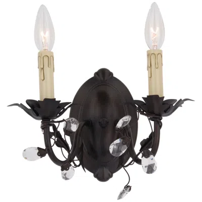 Maxim Elegante 2-light Wall Sconce Oil Rubbed Bronze In Black