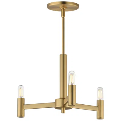 Maxim Emana 16 1/4" Wide Natural Aged Brass 3-light Chandelier
