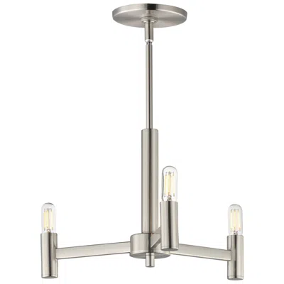 Maxim Emana 16 1/4" Wide Satin Nickel 3-light Chandelier