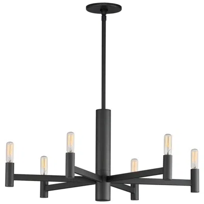 Maxim Emana 25 1/2" Wide Sandy Black 6-light Chandelier