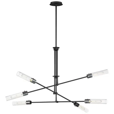 Maxim Equilibrium 51 3/4" Wide Black 6-light Led Chandelier