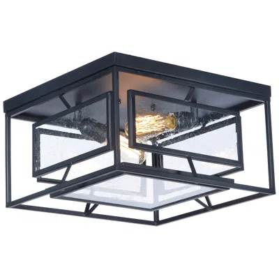 Maxim Era 15 3/4" Wide Black 2-light Ceiling Light