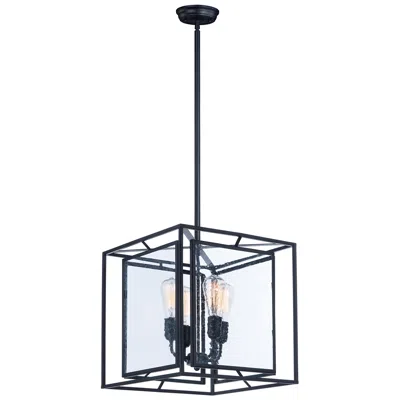 Maxim Era 4-light 15.75" Wide Black Pendant Light