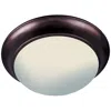 Maxim Essentials 16.5" Wide 3-light Flush Mount Button Ceiling Light