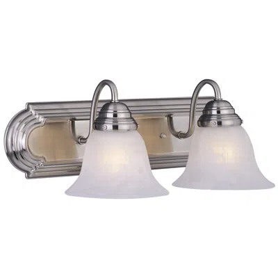 Maxim Essentials 18" Wide Nickel And Glass 2-light Bath Vanity