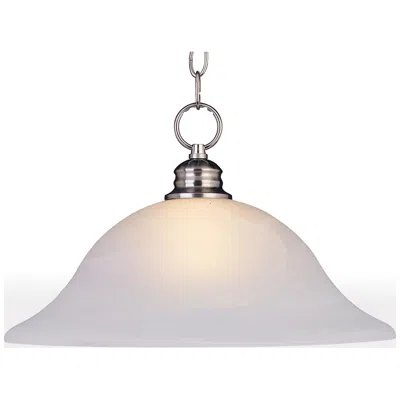 Maxim Essentials 1-light 16" Wide Satin Nickel Pendant Light