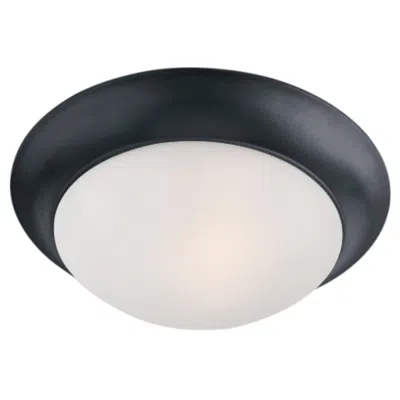 Maxim Essentials - 585 14" Wide Black 2-light Flush Ceiling Light