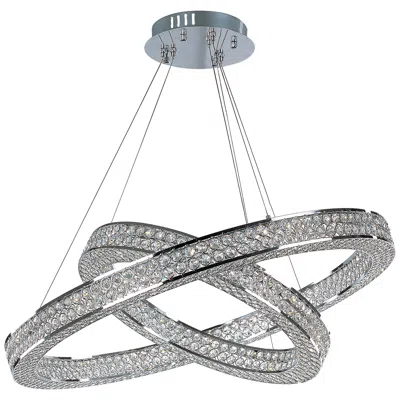Maxim Eternity 30" Wide Polished Chrome Led 2-tier Pendant Light