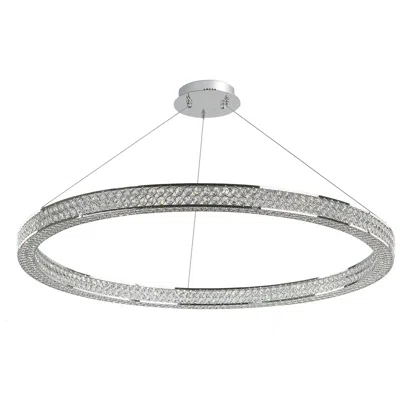 Maxim Eternity 40" Wide Chrome And Crystal Led Pendant Light