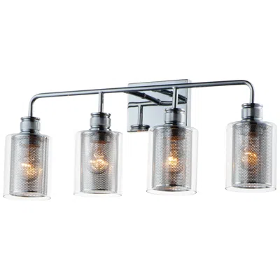 Maxim Filigree 4-light " Wide Polished Chrome Wall Sconce
