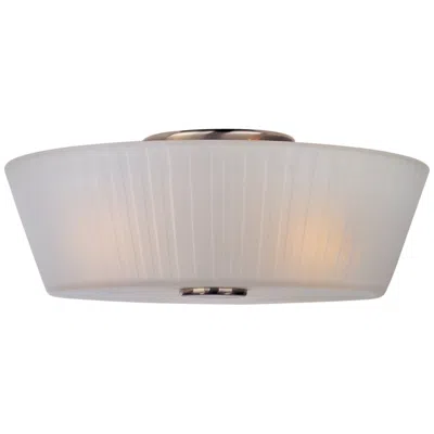 Maxim Finesse 3-light 13.25" Wide Satin Nickel Flush Mount