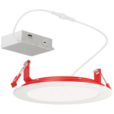Maxim Fire Rated Slim 7" White Recessed Ceiling Light - Flat 5cct
