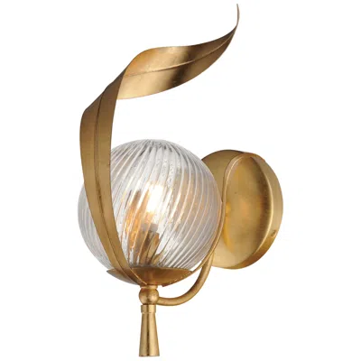 Maxim Firenze 13 1/4" High Gold Leaf Wall Sconce