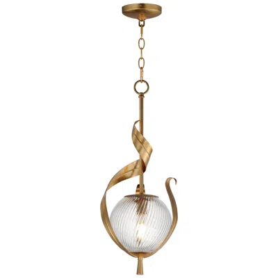 Maxim Firenze 9 1/4" Wide Gold Leaf Single Pendant
