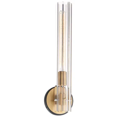 Maxim Flambeau 19 1/2" High Black/antique Brass 1-light Wall Sconce
