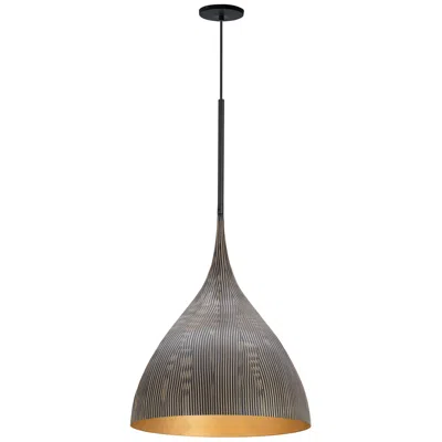 Maxim Fleur 16" Wide Black/gold 1-light Pendant