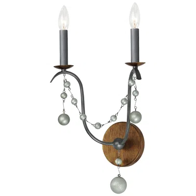 Maxim Formosa 21 1/2" High Golden Noir 2-light Wall Sconce