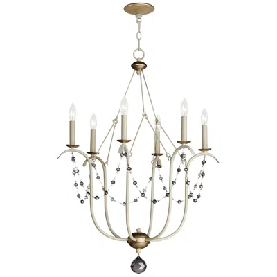 Maxim Formosa 27" Wide Ecru White 6-light Chandelier