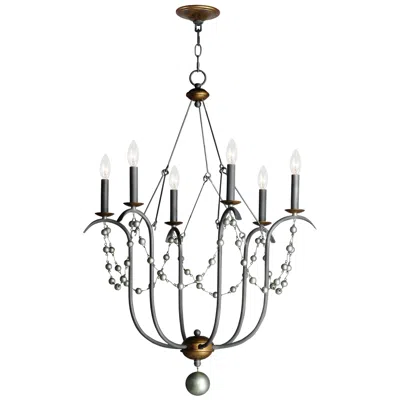 Maxim Formosa 27" Wide Golden Noir 6-light Chandelier