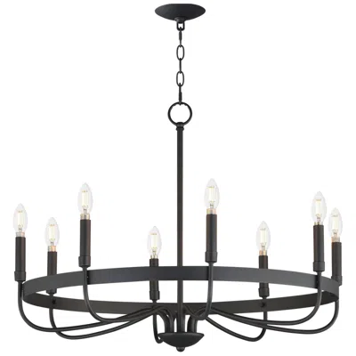 Maxim Frankie 29" Wide Black 8-light Chandelier
