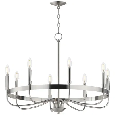 Maxim Frankie 29" Wide Satin Nickel 8-light Chandelier