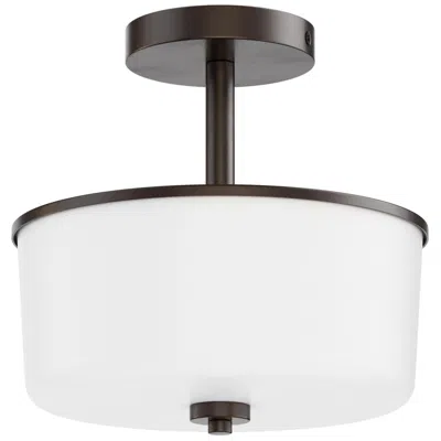 Maxim Fuller 10 3/4" Wide Bronze 2-light Semi Flush/pendant Convertible