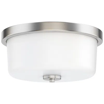 Maxim Fuller 11 3/4" Wide Satin Nickel 2-light Flush Mount